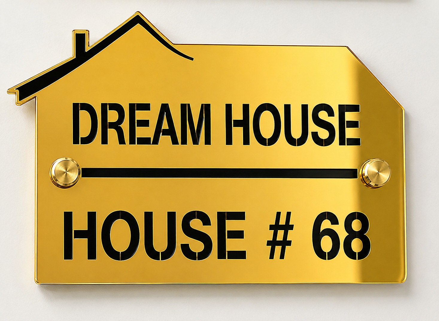 Customized Acrylic House Number & Name Plate – Modern Black Address Sign - Home & Decor - Acrylic Store Pakistan - View 5